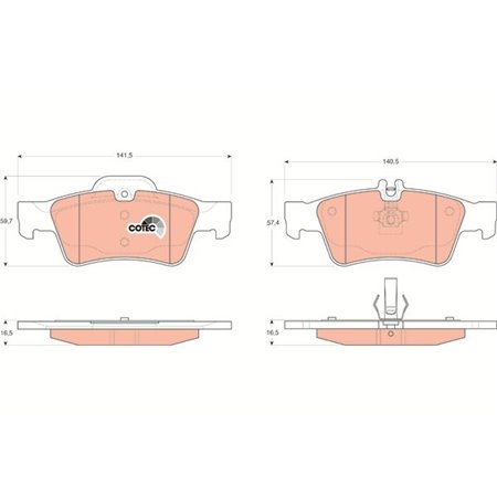 GDB1546 Brake Pad Set, disc brake TRW