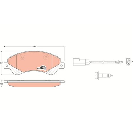 GDB1723 Brake Pad Set, disc brake TRW