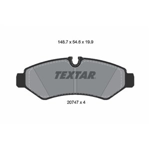 2074701 Комплект тормозных колодок, дисковый тормоз TEXTAR     