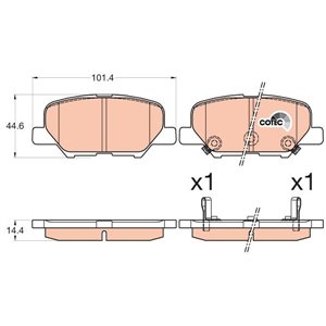 GDB3583 Комплект тормозных колодок, дисковый тормоз TRW - Top1autovaruosad