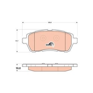 GDB1893 TRW Piduriklotside komplekt, ketaspidur     