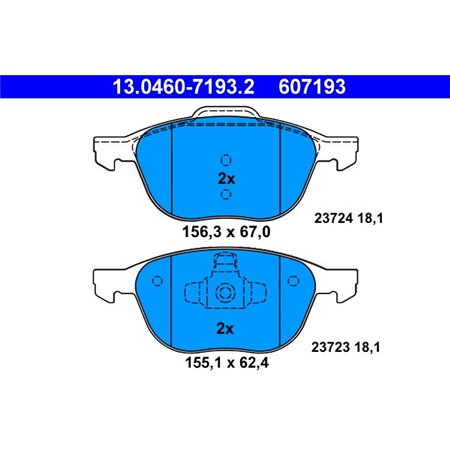 13.0460-7193.2 Brake Pad Set, disc brake ATE