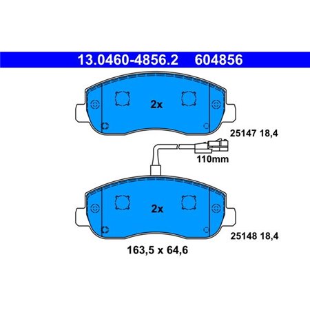 13.0460-4856.2 Brake Pad Set, disc brake ATE