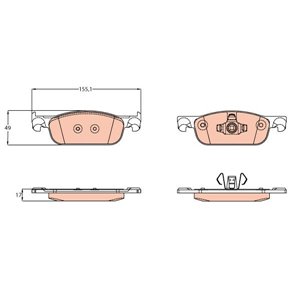 GDB2157 Brake Pad Set, disc brake TRW - Top1autovaruosad