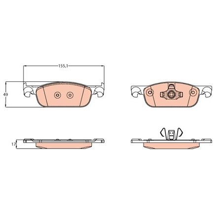 GDB2157 Brake Pad Set, disc brake TRW