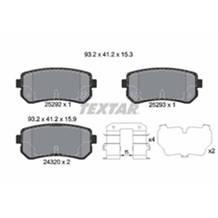 2529201 Brake Pad Set, disc brake TEXTAR