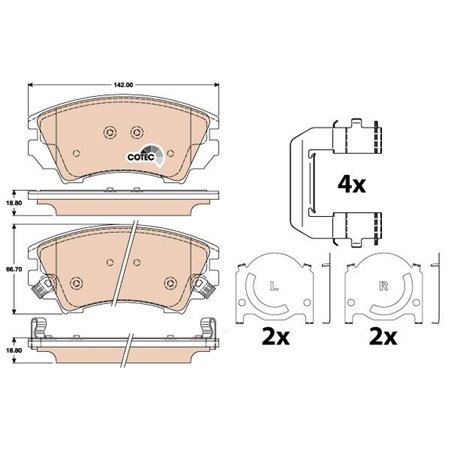 GDB1783 Brake Pad Set, disc brake TRW