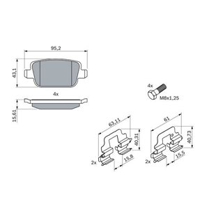 0 986 494 214 Brake Pad Set, disc brake BOSCH - Top1autovaruosad