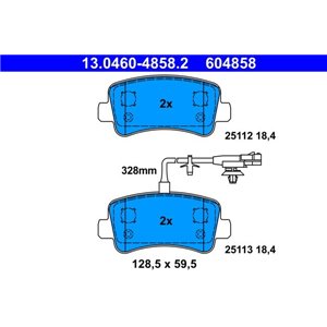 13.0460-4858.2  Brake pads set ATE 