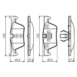 0 986 494 554 BOSCH Piduriklotside komplekt, ketaspidur     