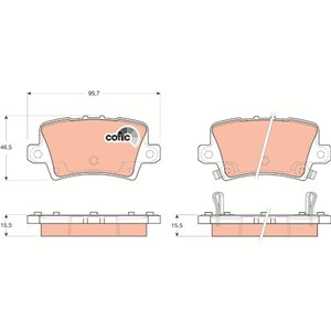 GDB3408 Комплект тормозных колодок, дисковый тормоз TRW     