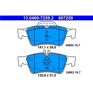 13.0460-7259.2 Bromsbeläggssats, skivbroms ATE - Top1autovaruosad