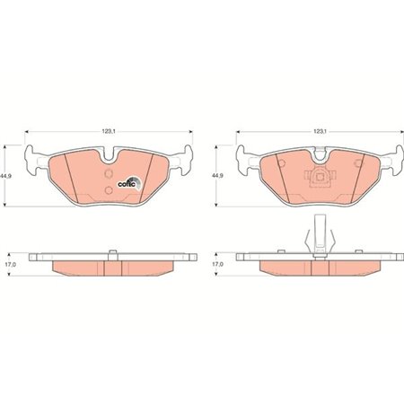 GDB1344 Brake Pad Set, disc brake TRW