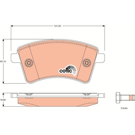 GDB1785 Brake Pad Set, disc brake TRW