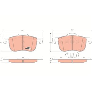 GDB1388 Brake Pad Set, disc brake TRW - Top1autovaruosad