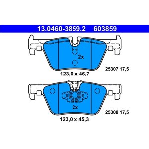 13.0460-3859.2 Комплект тормозных колодок, дисковый тормоз ATE - Top1autovaruosad