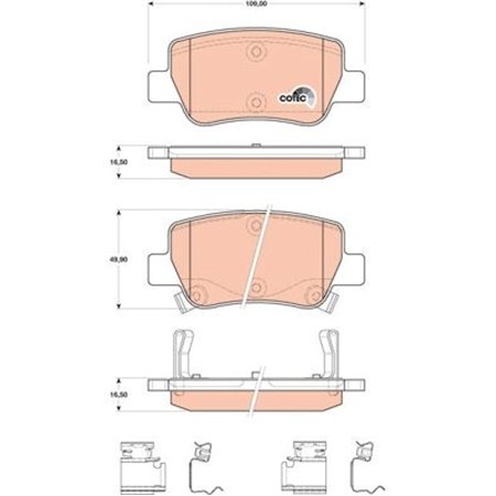 GDB4175 Brake Pad Set, disc brake TRW