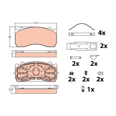 GDB5073 Brake Pad Set, disc brake TRW