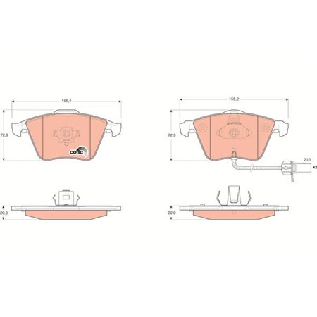 GDB1659 Brake Pad Set, disc brake TRW