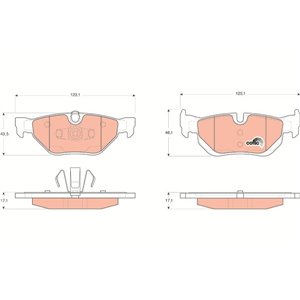 GDB1626 Комплект тормозных колодок, дисковый тормоз TRW     