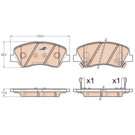 GDB3548 Brake Pad Set, disc brake TRW