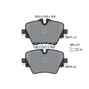 2561701 Комплект тормозных колодок, дисковый тормоз TEXTAR     