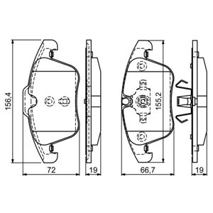 0 986 494 169 BOSCH Piduriklotside komplekt, ketaspidur     