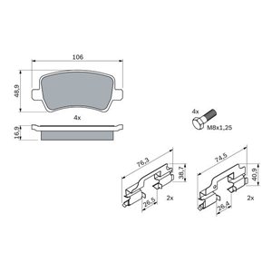 0 986 494 213 Brake Pad Set, disc brake BOSCH - Top1autovaruosad