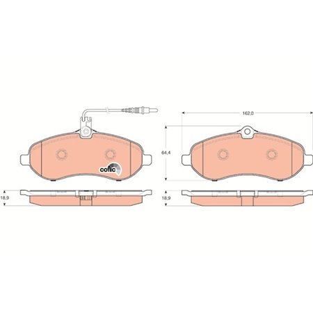 GDB1719  Brake pads set TRW 