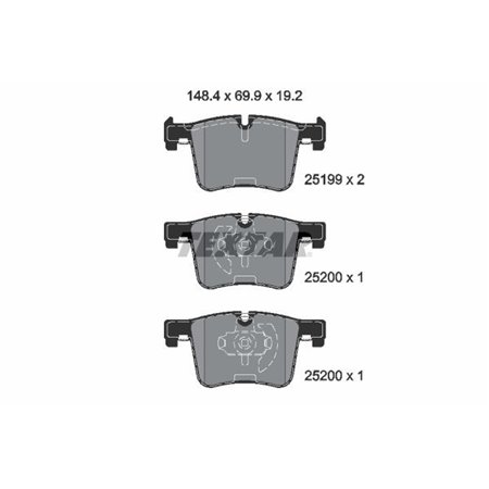 2519901 Комплект тормозных колодок, дисковый тормоз TEXTAR