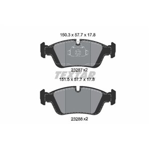 2328702 Комплект тормозных колодок, дисковый тормоз TEXTAR - Top1autovaruosad