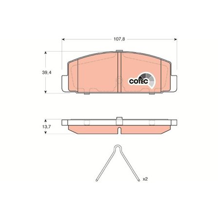 GDB3311 Brake Pad Set, disc brake TRW