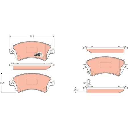 GDB3288  Brake pads set TRW 