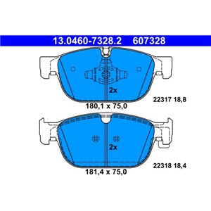 13.0460-7328.2 Jarrupalasarja, levyjarru ATE - Top1autovaruosad