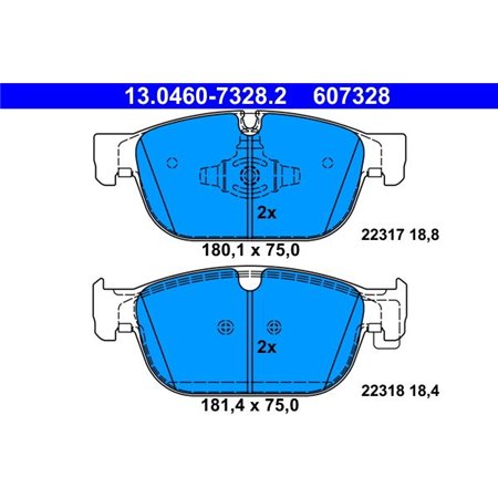 13.0460-7328.2 Brake Pad Set, disc brake ATE