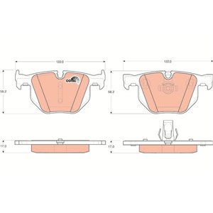 GDB1727  Brake pads set TRW 