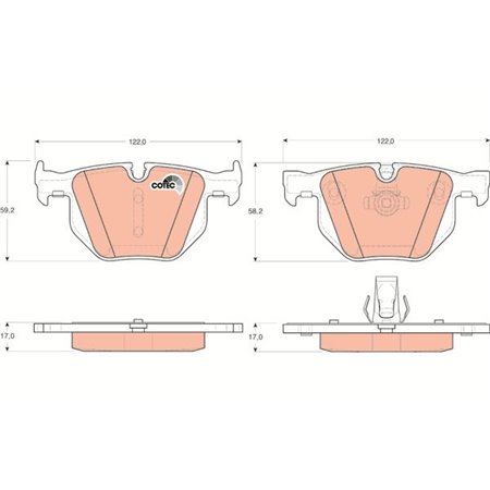 GDB1727 Brake Pad Set, disc brake TRW