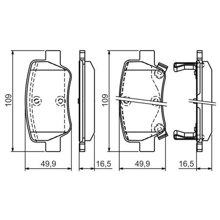 0 986 494 403 Комплект тормозных колодок, дисковый тормоз BOSCH