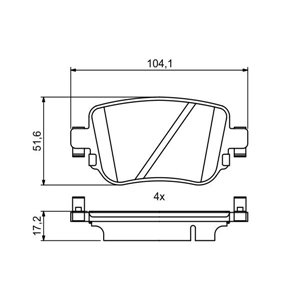 0 986 494 797 Jarrupalasarja, levyjarru BOSCH - Top1autovaruosad