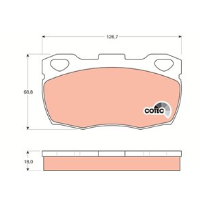 GDB395 TRW Piduriklotside komplekt, ketaspidur     