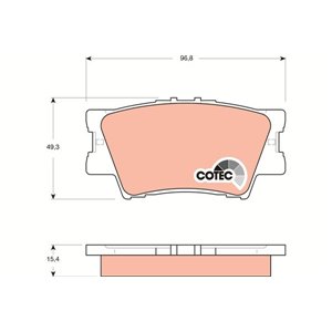 GDB3426 Brake Pad Set, disc brake TRW - Top1autovaruosad