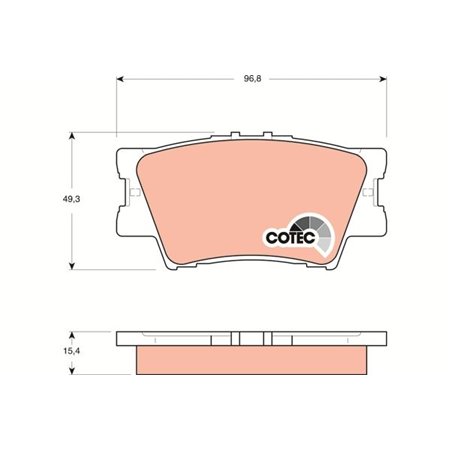 GDB3426 Brake Pad Set, disc brake TRW