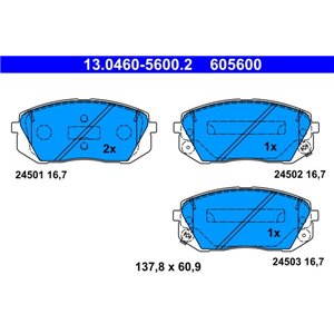 13.0460-5600.2 Jarrupalasarja, levyjarru ATE - Top1autovaruosad