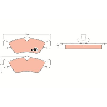 GDB1263 Комплект тормозных колодок, дисковый тормоз TRW