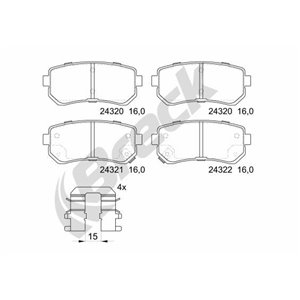 24320 00 704 10 Bromsbeläggssats, skivbroms BRECK - Top1autovaruosad