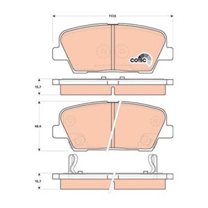 GDB3499 TRW Piduriklotside komplekt, ketaspidur     