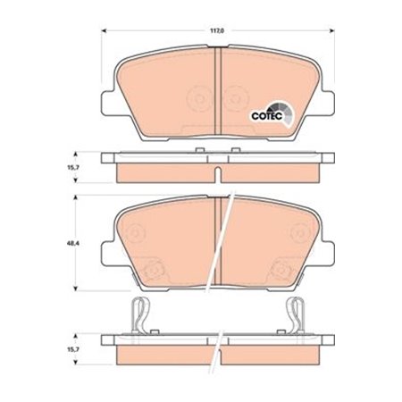 GDB3499 Brake Pad Set, disc brake TRW