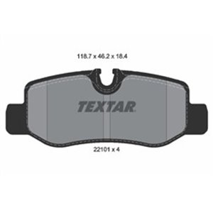 2210101 Комплект тормозных колодок, дисковый тормоз TEXTAR     
