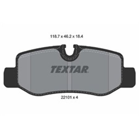 2210101 Комплект тормозных колодок, дисковый тормоз TEXTAR