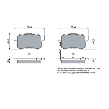 0 986 461 006 Комплект тормозных колодок, дисковый тормоз BOSCH